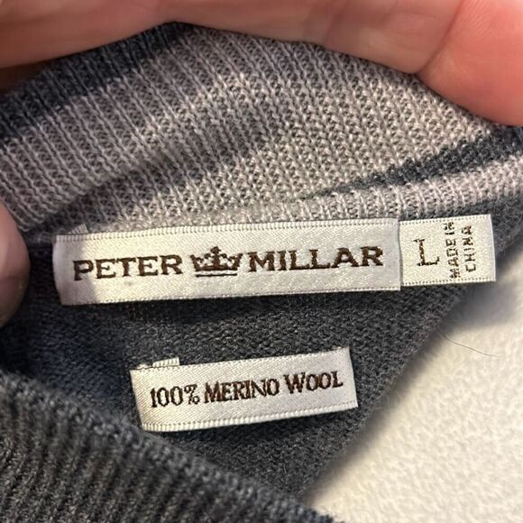 Vintage Peter Miller merino wool 1/4 zip pullover size‎ L BIN E - Picture 5 of 8